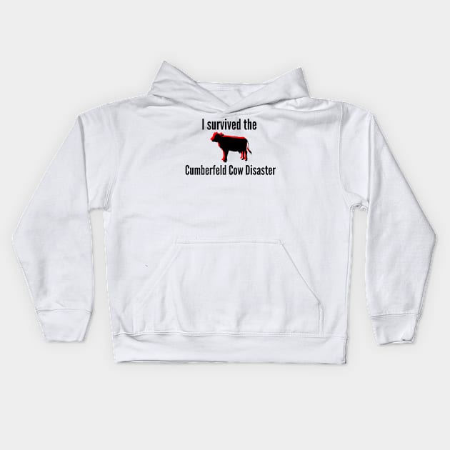 Beef and Dairy Network Cumberfeld Cow Disaster Kids Hoodie by mywanderings